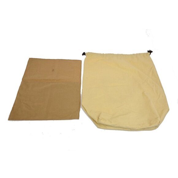 LOUIS VUITTON Logo 10 Set Dust Bag Drawstring Canvas Cotton Beige Brown - Picture 3 of 16